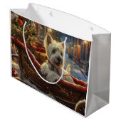 West Highland Witte Terriër Hond Kerstfeest Groot Cadeauzakje (Achterkant Gekanteld)