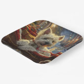 West Highland Witte Terriër Hond Kerstfeest Papieren Bordje (Gebogen)