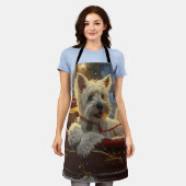 West Highland Witte Terriër Hond Kerstfeest Schort (Gedragen)