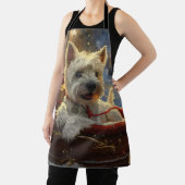 West Highland Witte Terriër Hond Kerstfeest Schort (Insitu)