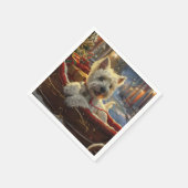 West Highland Witte Terriër Hond Kerstfeest Servet (Hoek)