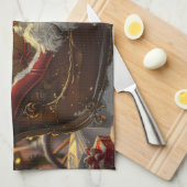 West Highland Witte Terriër Hond Kerstfeest Theedoek (Quarter Fold)