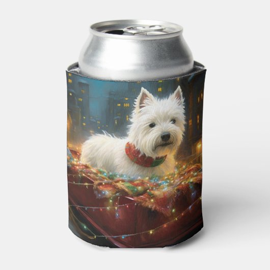 West Highland Witte Terriër Kerstfeest Blikjeskoeler (Blikje Voorkant)