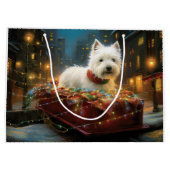 West Highland Witte Terriër Kerstfeest Groot Cadeauzakje (Achterkant)
