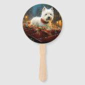 West Highland Witte Terriër Kerstfeest Handwaaier (Achterkant)