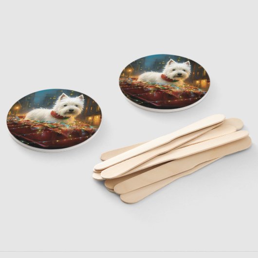 West Highland Witte Terriër Kerstfeest Handwaaier (Niet-gemonteerd)