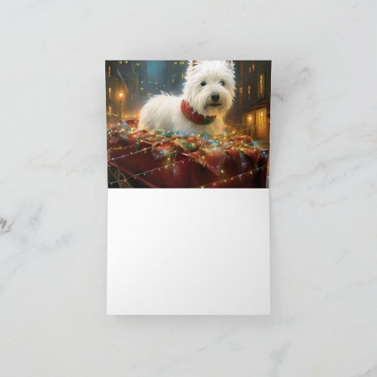 West Highland Witte Terriër Kerstfeest Kaart (Binnen)