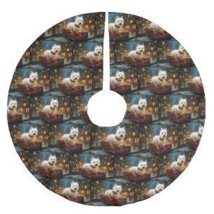 West Highland Witte Terriër Kerstfeest Kerstboom Rok