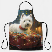 West Highland Witte Terriër Kerstfeest Schort (Voorkant)