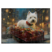 West Highland Witte Terriër Kerstfeest Snijplank (Voorkant)