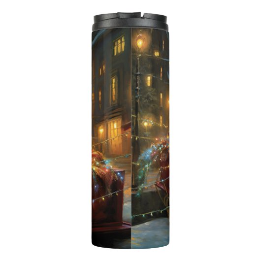 West Highland Witte Terriër Kerstfeest Thermosbeker (Achterkant)