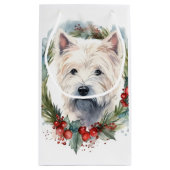 West Highland Witte Terriër Kerstkrans Klein Cadeauzakje (Achterkant)