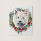 West Highland Witte Terriër Kerstkrans Legpuzzel (Verticaal)