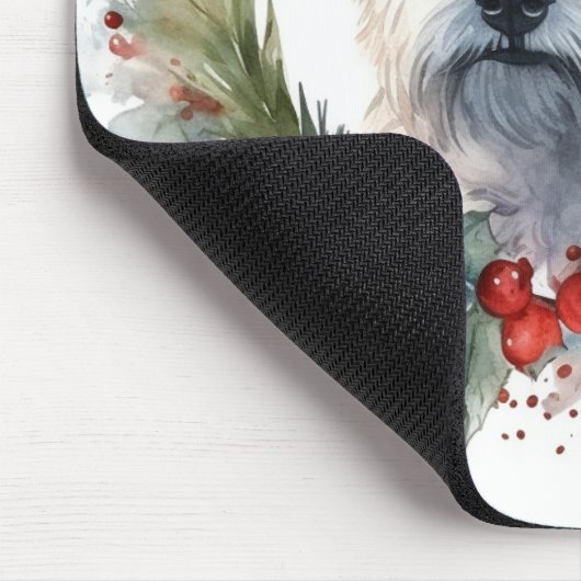 West Highland Witte Terriër Kerstkrans Muismat (Hoek)