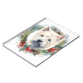 West Highland Witte Terriër Kerstkrans Notitieboek (Linkerzijde)