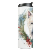 West Highland Witte Terriër Kerstkrans Thermosbeker (Gedraaid links)