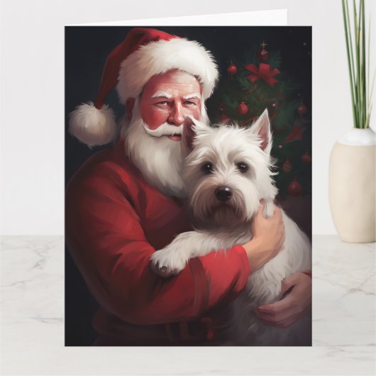 West Highland Witte Terriër Kerstmis Kaart (Voorkant)