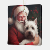 West Highland Witte Terriër Kerstmis Keramisch Ornament (Links)