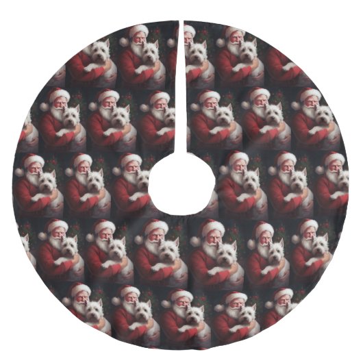 West Highland Witte Terriër Kerstmis Kerstboom Rok (Voorkant)