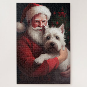 West Highland Witte Terriër Kerstmis Legpuzzel