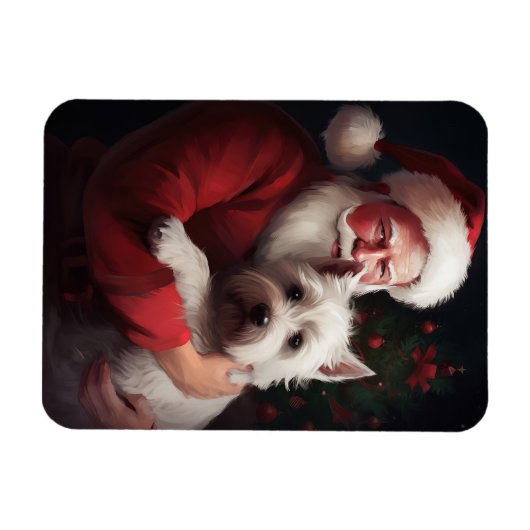 West Highland Witte Terriër Kerstmis Magneet (Horizontaal)