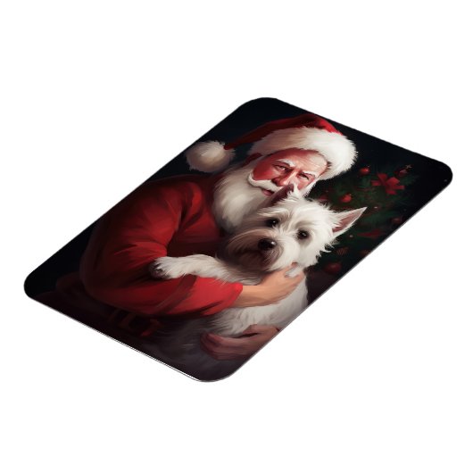 West Highland Witte Terriër Kerstmis Magneet (Linkerzijde)