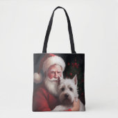 West Highland Witte Terriër Kerstmis Tote Bag (Voorkant)
