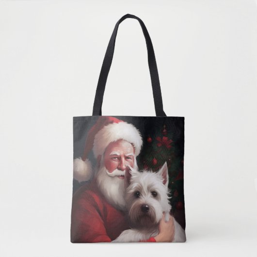 West Highland Witte Terriër Kerstmis Tote Bag (Voorkant)