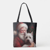 West Highland Witte Terriër Kerstmis Tote Bag (Achterkant)