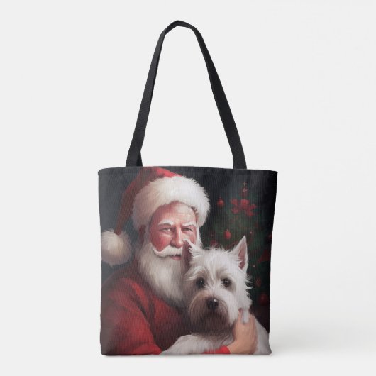 West Highland Witte Terriër Kerstmis Tote Bag (Achterkant)