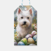 West Highland Witte Terriër Paaseieren Vakantie Cadeaulabel (Voorkant)