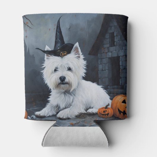 West Highland Witte Terriër Pompoen Halloween Blikjeskoeler (Achterkant)