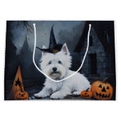 West Highland Witte Terriër Pompoen Halloween Groot Cadeauzakje (Voorkant)
