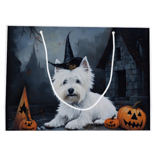 West Highland Witte Terriër Pompoen Halloween Groot Cadeauzakje (Achterkant)