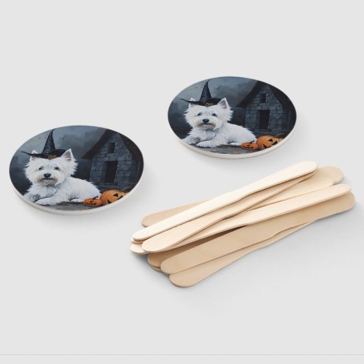 West Highland Witte Terriër Pompoen Halloween Handwaaier (Niet-gemonteerd)