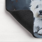 West Highland Witte Terriër Pompoen Halloween Muismat (Hoek)