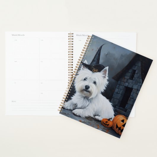 West Highland Witte Terriër Pompoen Halloween Planner (Display)