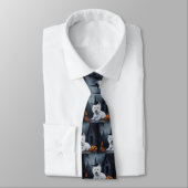 West Highland Witte Terriër Pompoen Halloween Stropdas (Gebonden)