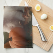 West Highland Witte Terriër Puppy Herfst Pompoen Theedoek (Quarter Fold)