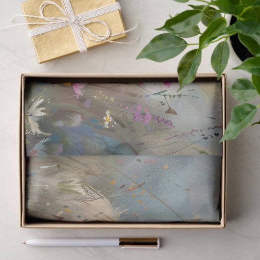 West Highland Witte Terriër Wildbloemen Decoupage Tissuepapier (Geschenk)