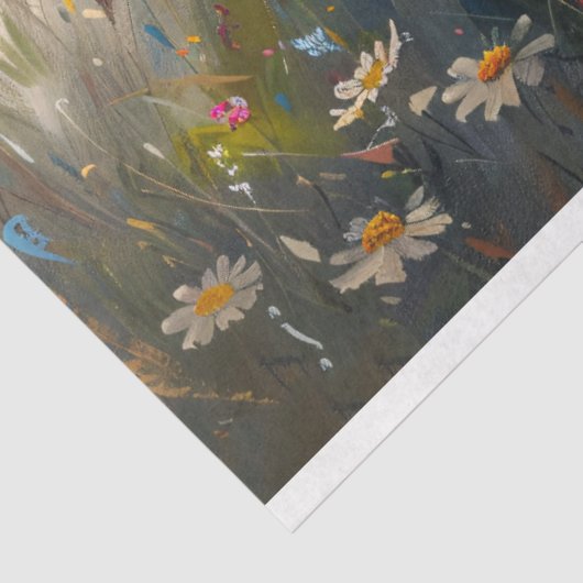 West Highland Witte Terriër Wildbloemen Decoupage Tissuepapier (Detail)