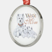 West Higland White Terrier MOM Metalen Ornament (Links)