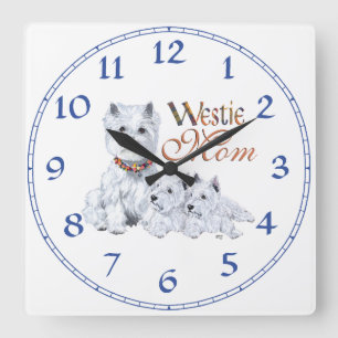 West Higland White Terrier MOM Vierkante Klok