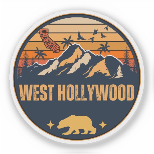 West Hollywood, Californië Sticker (Voorkant)