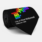 West Hollywood Logo Rainbow Stropdas (Opgerold)