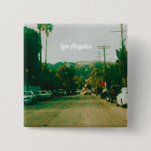 West Hollywood, Los Angeles, Californië Vierkante Button 5,1 Cm