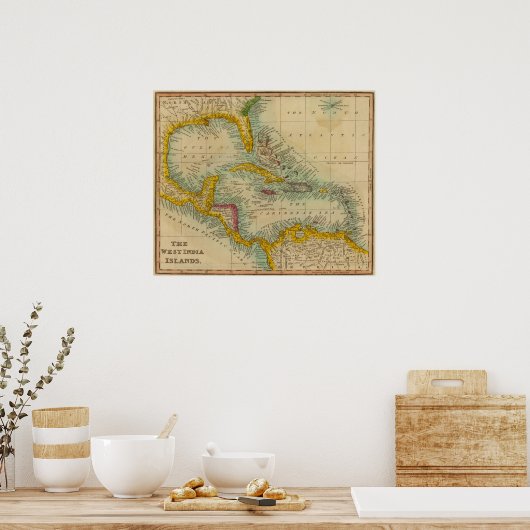 West-India Eilanden 2 Poster (Keuken)