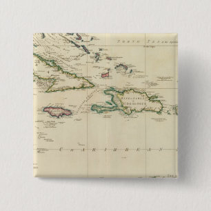 West-India Eilanden 2 Vierkante Button 5,1 Cm