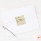 West-India Eilanden 2 Vierkante Sticker (Envelop)