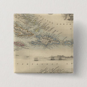 West-India Eilanden 3 Vierkante Button 5,1 Cm